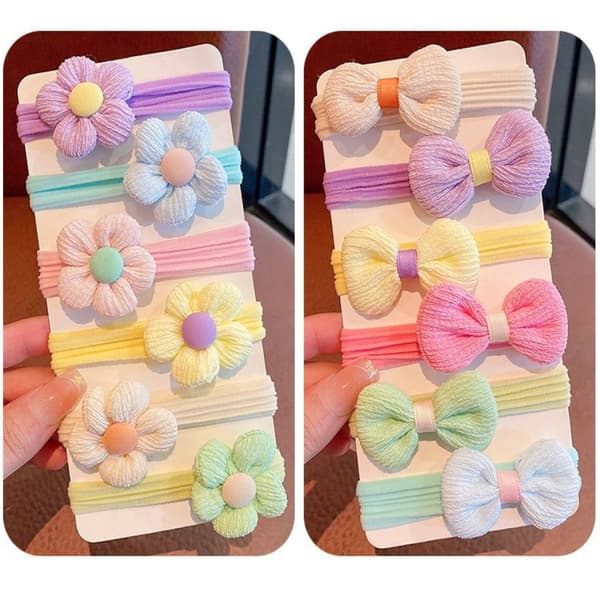 3 stk søde piger blomsterhårbånd Candy Elastisk sløjfe hårbånd butterfly