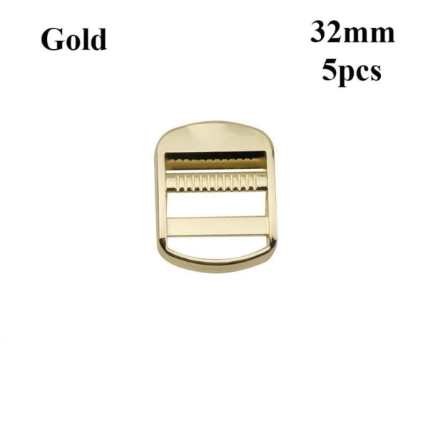 5st Metall Stege Lås Slider Justera Spännen GULD 32MM Gold 32mm