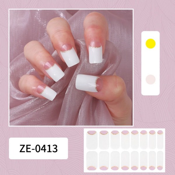 French Nail Patch Full Nail Wraps 0412 0412 0412