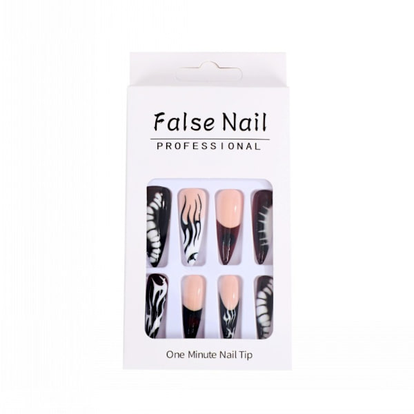 Halloween Fake Nails Pumpkin Nails Trykk på negler JD-12