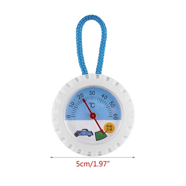 Bil interiør termometer temperaturmåler HVIT HVIT White