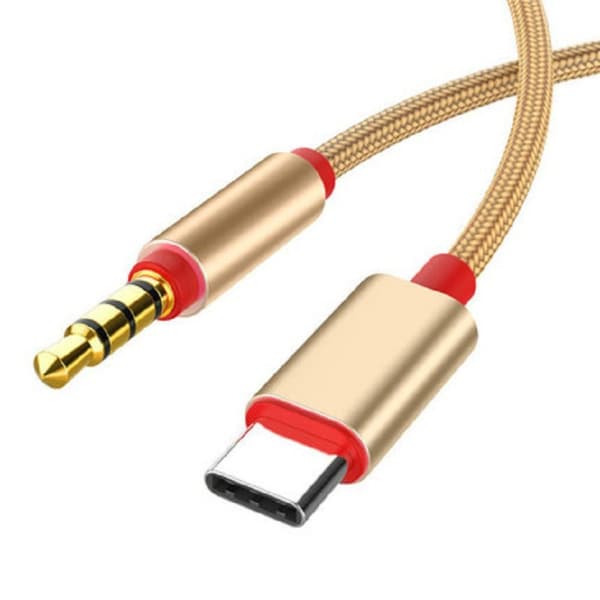 Type-C til 3,5 mm lydkabel USB C til 3,5 mm hovedtelefonadapter Blue