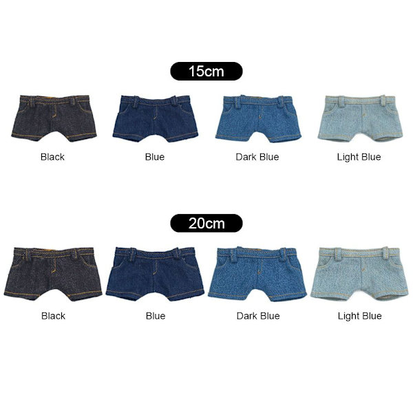 15cm/20cm Dukkeklær Mote bomullsbukser LYSEBLÅ 20CM Light Blue 20cm
