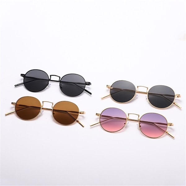 Runde Solbriller for Dame Solbriller GULL-SORT GULL-SORT Gold-Black