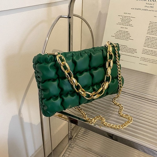 Puffy Handbag Skuldertaske GRØN green