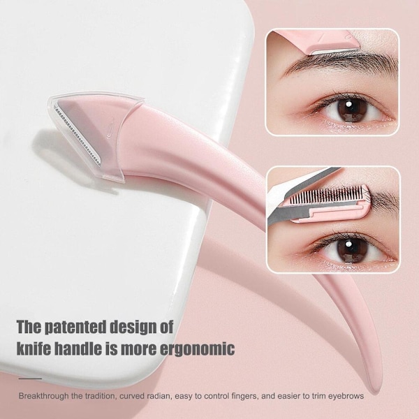 Comb Eyebrow Sakset Kauneus Sakset PINK Pink