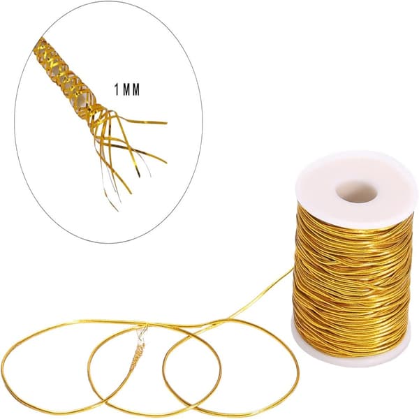 110 Yards metalliska elastiska sladdar Presentpaket Ribbon Stretch