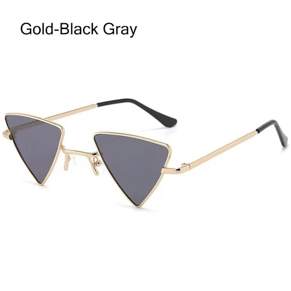 Pienet Hippie-aurinkolasit Aurinkolasit naisille ja miehille KULTA-MUSTA Gold-Black Gray