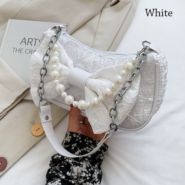 Underarmsväska Handväska VIT white