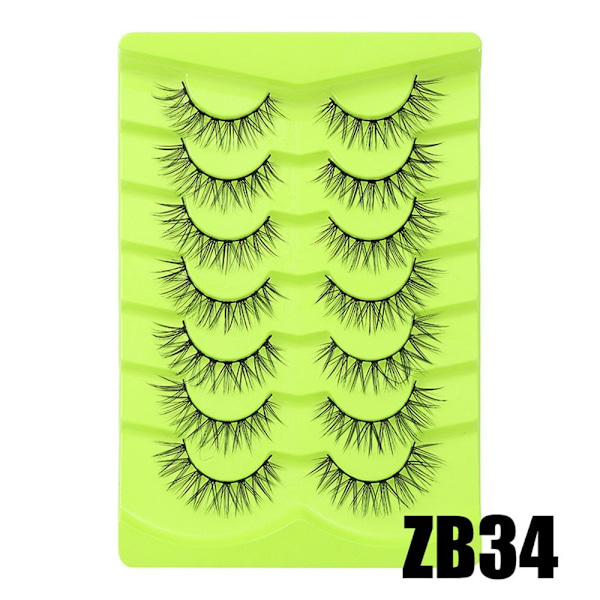 Cat Eye Lashes Falska ögonfransar ser ut som förlängningar ZB34 ZB34 ZB34