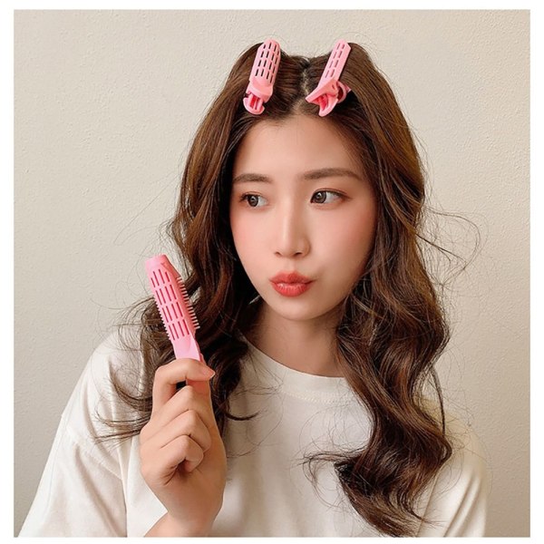 5 KPL Natural Fluffy Hair Clip Hiusjuurikiharrin MUSTA BLACK