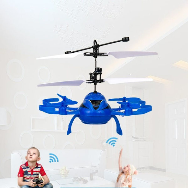 Infraröd sensor Flygplan Induktionsleksak BLÅ FJÄRRKONTROLL blue Remote Control-Remote Control