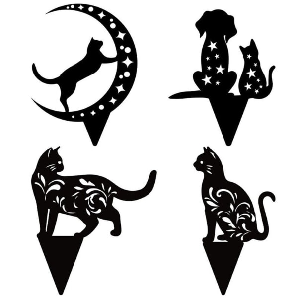 Katt Dyr Silhouette Hage Ornamenter D D D