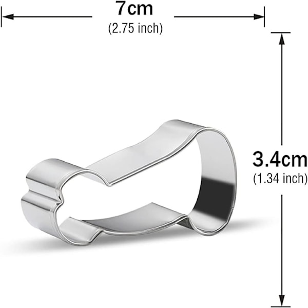4 stk Kiksforme i rustfrit stål Creative Cookie Cutters SET