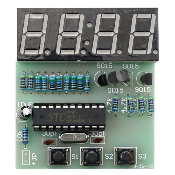 Reservdelar fyrsiffrig klocksats 4 Bits Digital LED