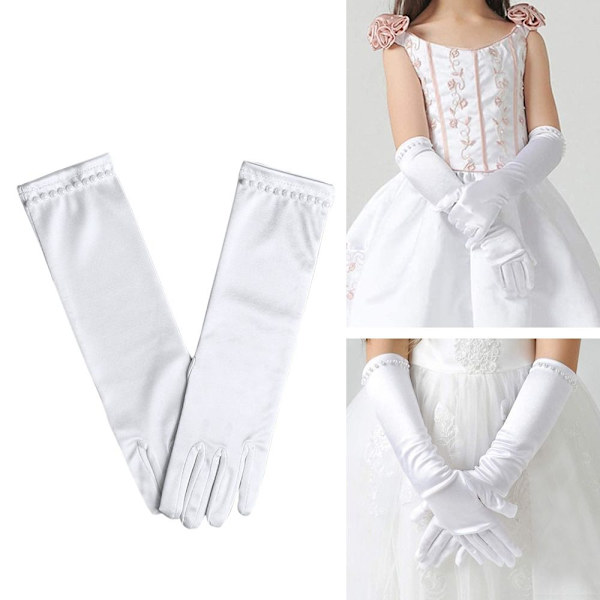 Bryllupshansker Prinsessehansker ROSE RED L Rose red L