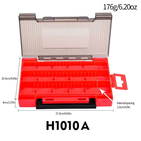 Fiskegrej Box Fiskeværktøj Organizer Boxes RØD Red 17.3x10.3x4cm