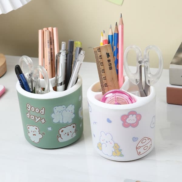 2 STK Penholder Makeup Børste Holder BLÅ Blue