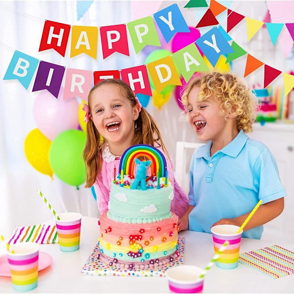 Bunting Banner Grattis på födelsedagen MULTI multi