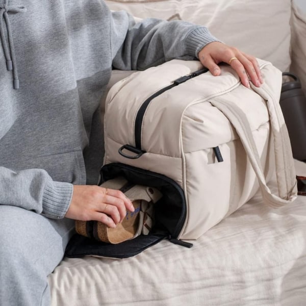 Travel Duffel Bag Puffer Gym Kangaskassi MUSTA Black