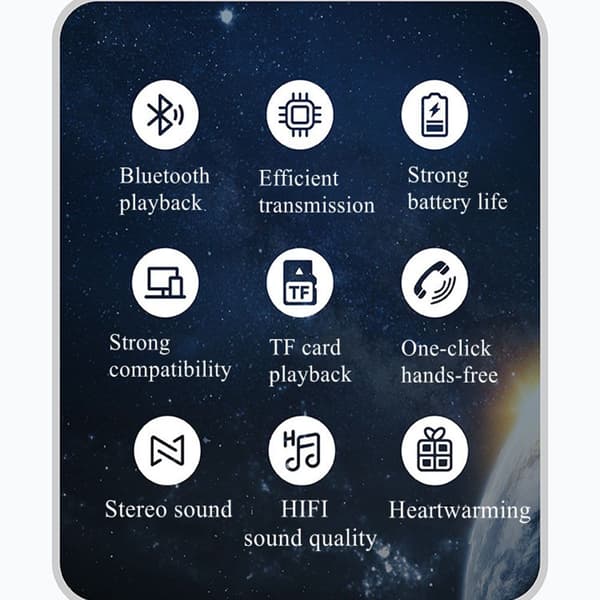 Astronaut Spaceman Charging Night Light Bluetooth högtalare svart