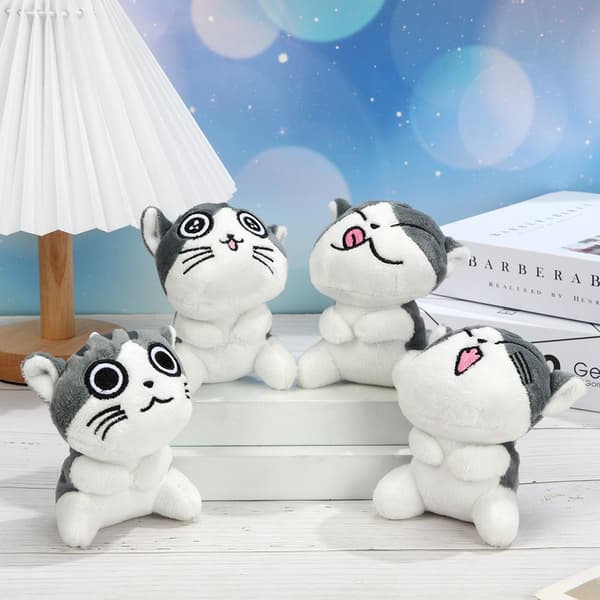 9CM Ca Cat Plysch fylld docka nyckelring