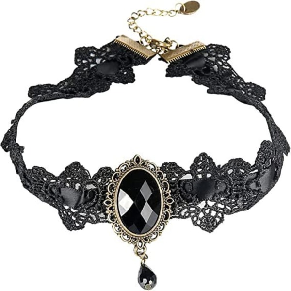 Choker Halskæde Velvet Chain SORT Black