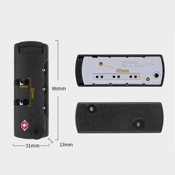 3-cifret kombinationslås Customs Password Lock TSA