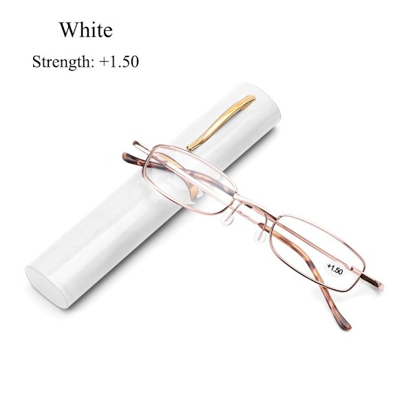 Läsglasögon med pennfodral VITT STYRKAN 1.50 white Strength 1.50