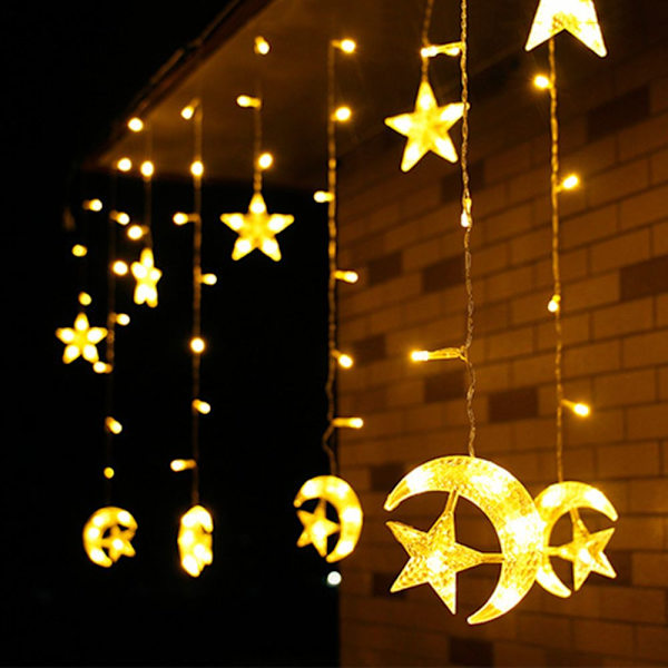 LED String Fairy Lights Moon Star B-Multicolor