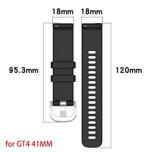 1 Stk Urrem Armbånd SORT TIL 41MM SORT TIL 41MM black for 41mm