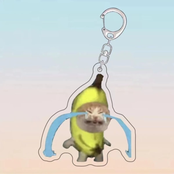5 kpl Banana Cat avaimenperä Cat Funny Riipus 1 1 1