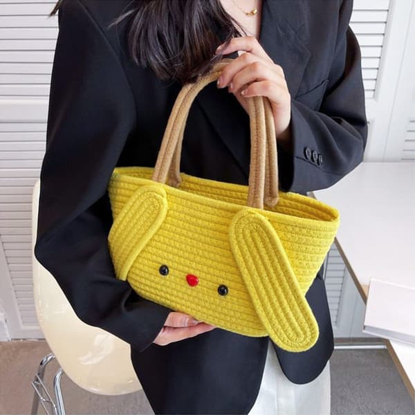 Vævede Tasker Håndtasker GUL yellow