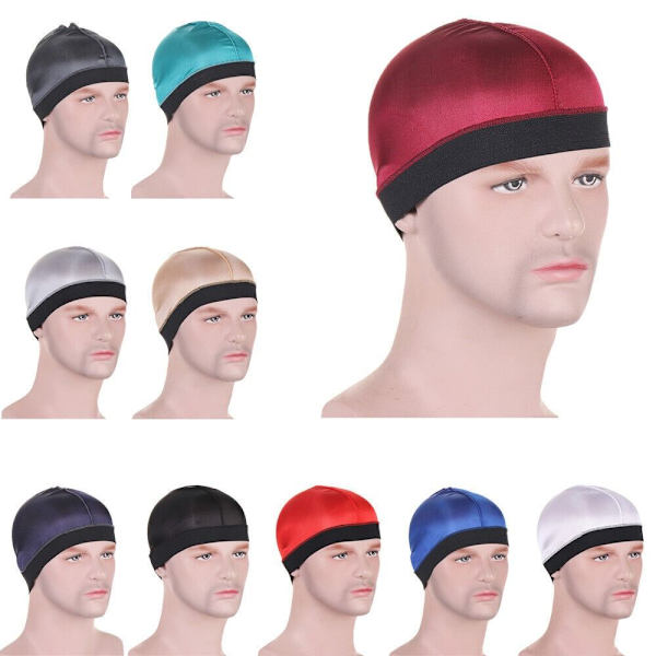 Mænd Durag Hatte Wave Caps SØLV Silver
