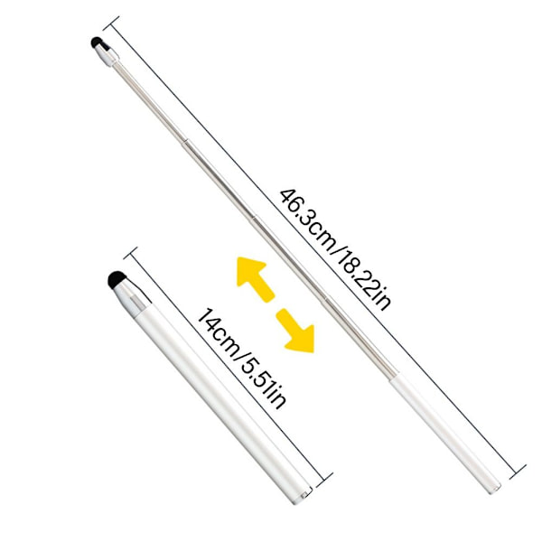 Teaching Stick Whiteboard Pointer Pen SØLV Silver