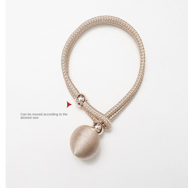 2 stk Gardinbindinger Gardinbinder for Gardiner Gardin Beige 2 Pcs-2 Pcs