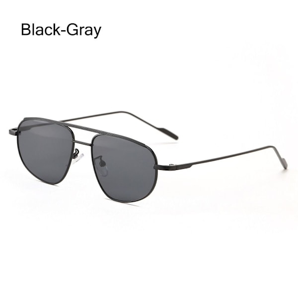 Retro solbriller til kvinder Uregelmæssigt firkantet stel SORT-GRÅ Black-Gray