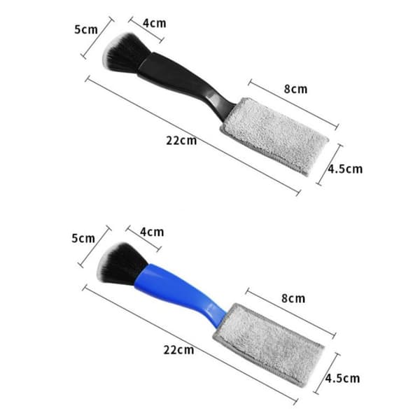 2stk Bilrengøringsbørste Støvfjernelsesbørste BLÅ blue