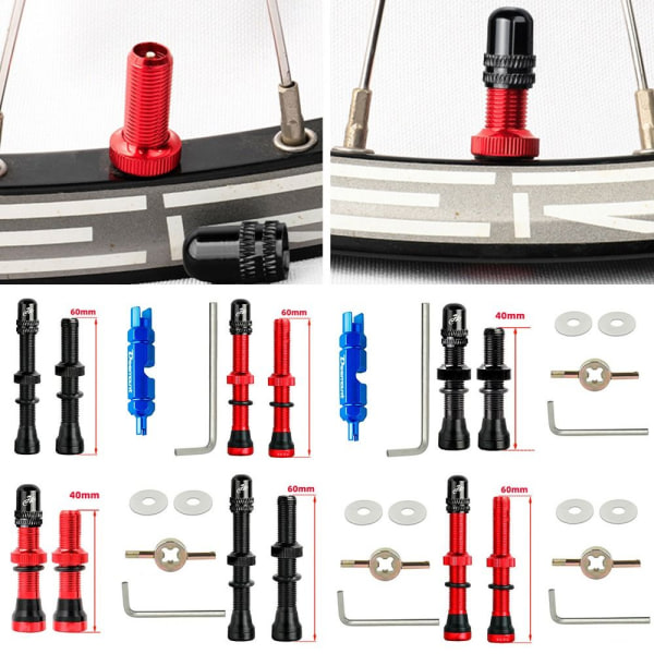 2stk For SchraderA/V-ventiler Amerikansk ventil SVART 60MMSETT 2 SETT 2 Black 60mmSet 2-Set 2