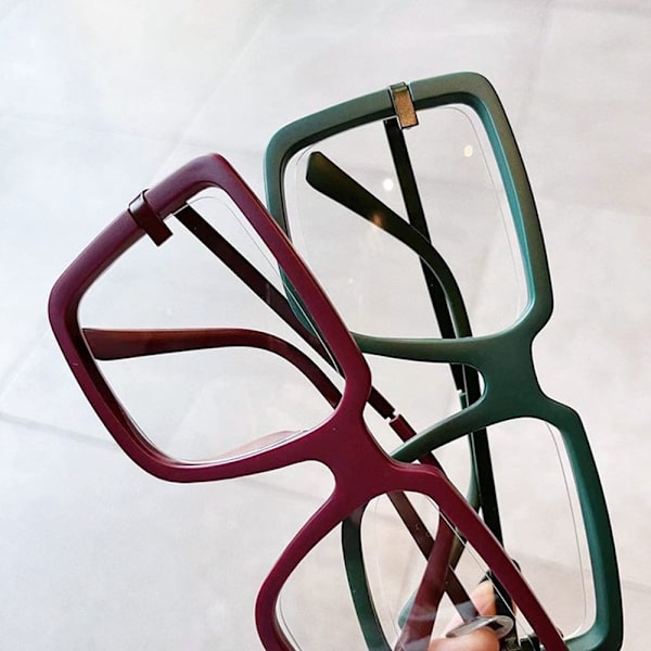 Anti-Blue Light Glasses Oversized Eyeglasses PINK Pink