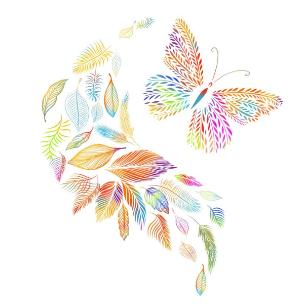 Värikäs Butterfly-seinätarra kukkatarrat 1 1 1