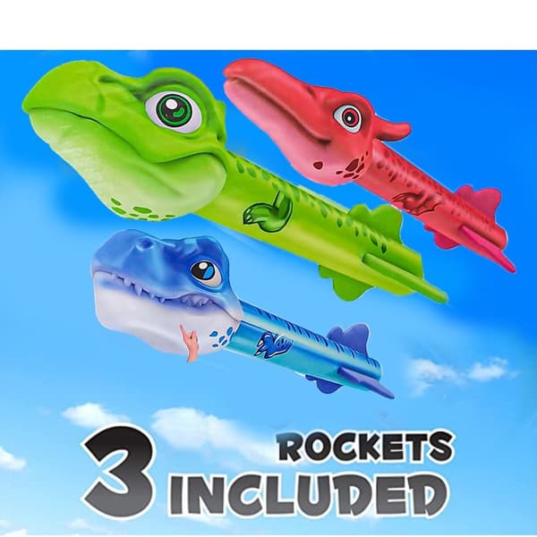 Dinosaur Rocket Launcher til børn affyring op til 100 ft