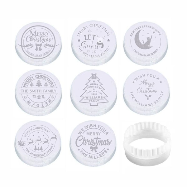 9 stk/sett 2023 Christmas Cookie Stamp Cookie Mold Cookie Cutter