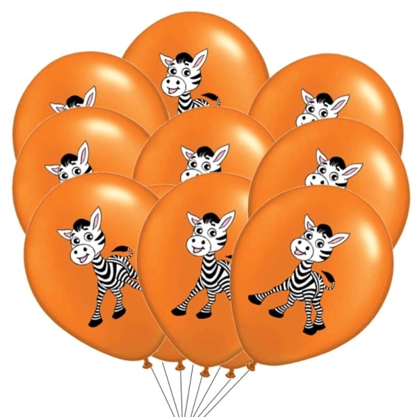 24 kpl Syntymäpäiväilmapallot Lateksiilmapallo ZEBRA ZEBRA Zebra