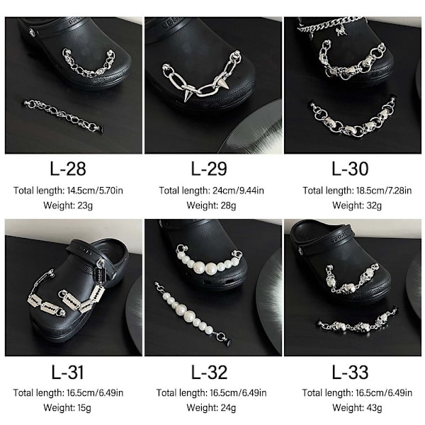 2 STK/SETT Sko Kjeder Shoe Charms A A A