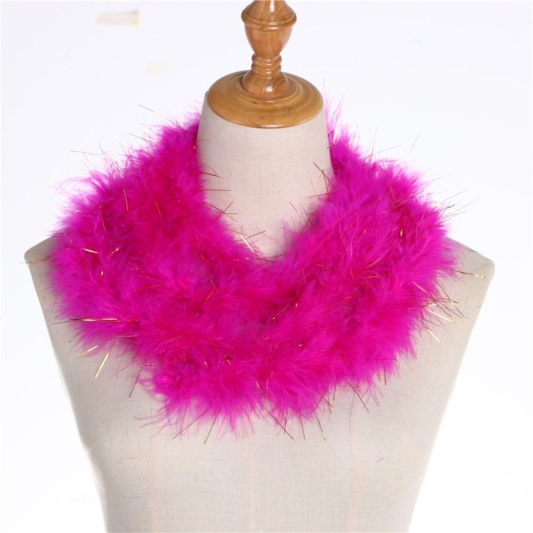 2M Feathers Feather Boa Strip ROSE RED Rose red