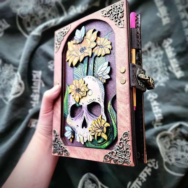 Skull Hidden Key Journal Keepsake Memory Journal 01 01 01