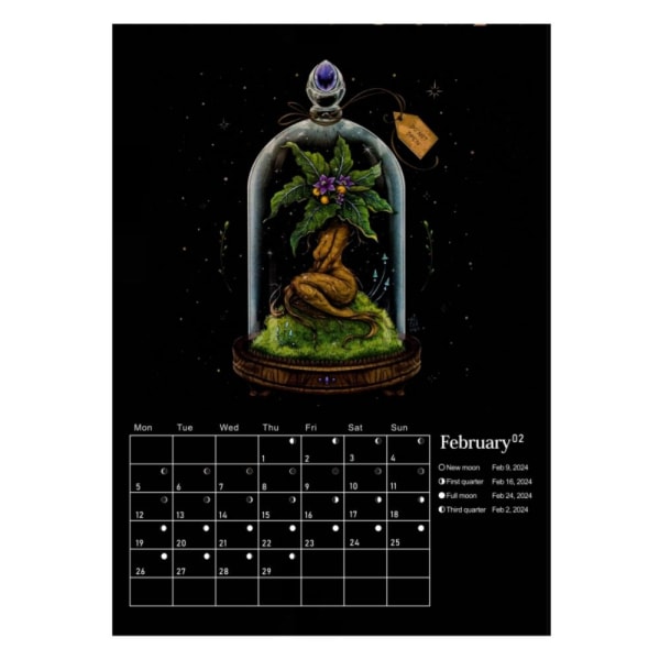 2024 Dark Forest Calendar Astrology Moon Calendar 1 1