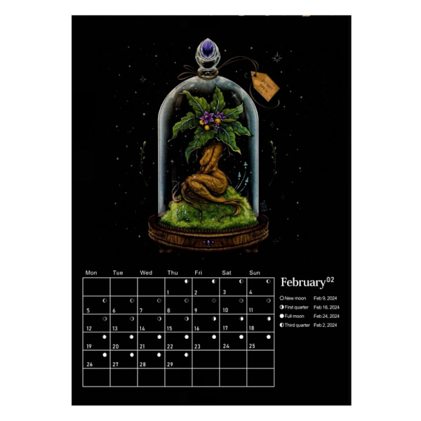 2024 Dark Forest Calendar Astrology Moon Calendar 1 1