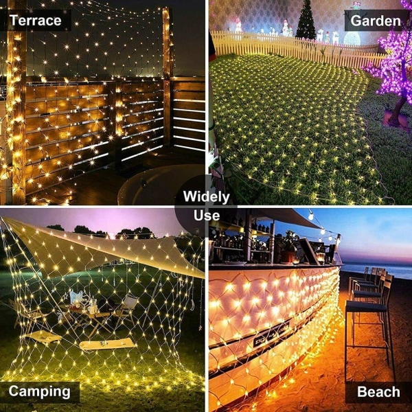 Solar Power LED String LED Solar Net Mesh WHITE 3MX2M 204LED white 3Mx2M 204LED